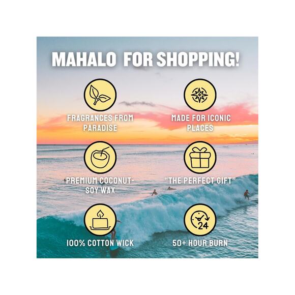 Hawaii Postcards Scented Destination "Mele Kalikimaka" Candle - Picture 5 of 5